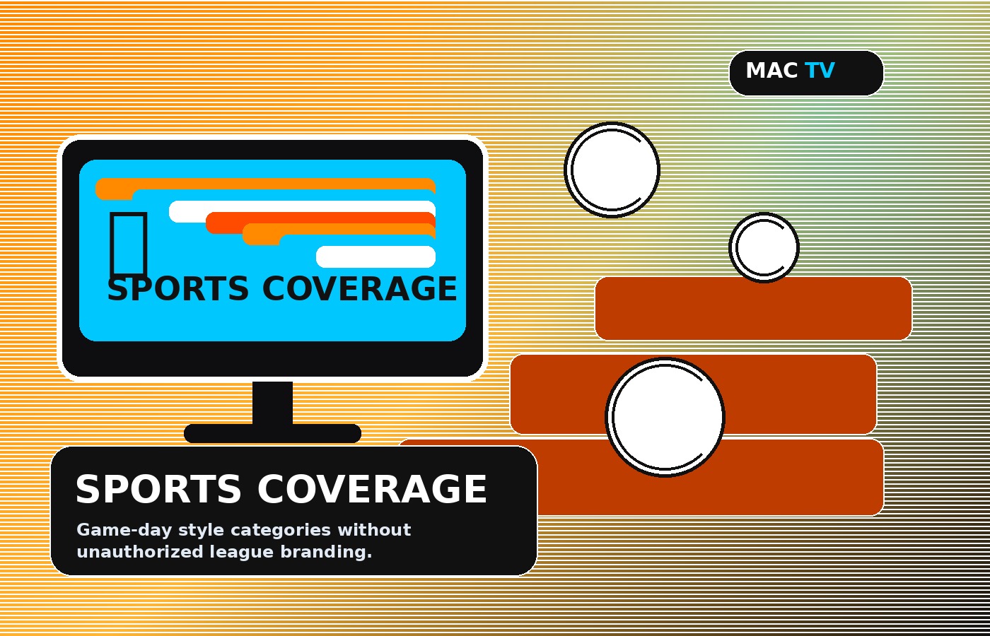 Sports coverage visual