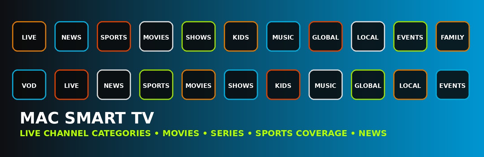 Generic live channel categories visual